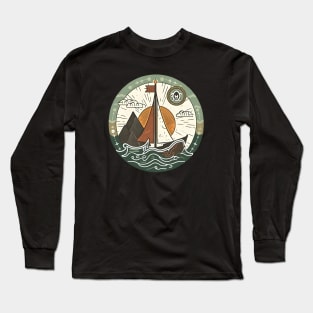 Saga of the Norse: Viking Exploration, Epic Tales, and Anime-Manga Heritage in Vinland Saga Art Long Sleeve T-Shirt
